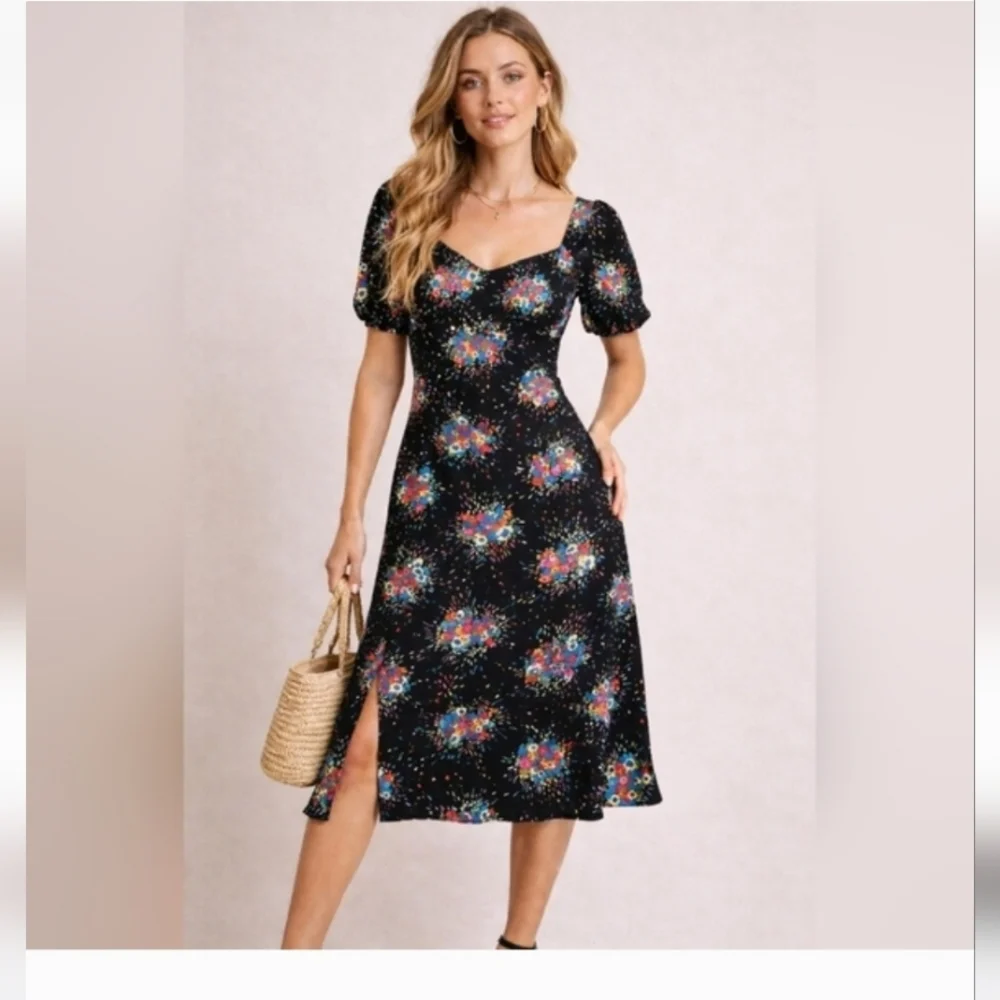 anthropologie black floral dress Size X-LARGE Multi-Color – Shop Prior Attire Anthropologie | Dresses | Anthropologie